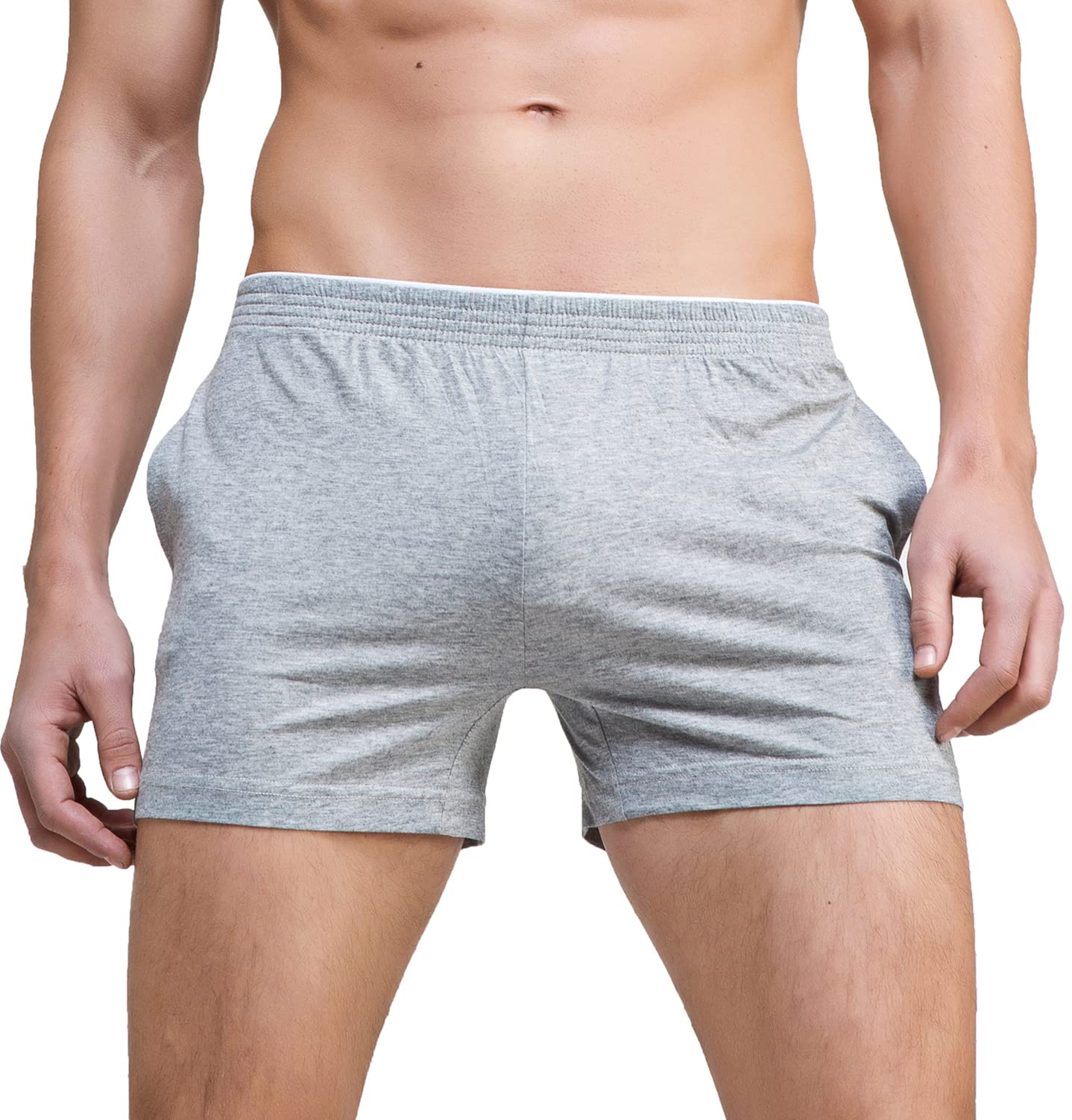 Men's Soft Lounge Pajama Shorts with Pockets - Comfortable Sleepwear for Relaxing at Home & Summer Nights
