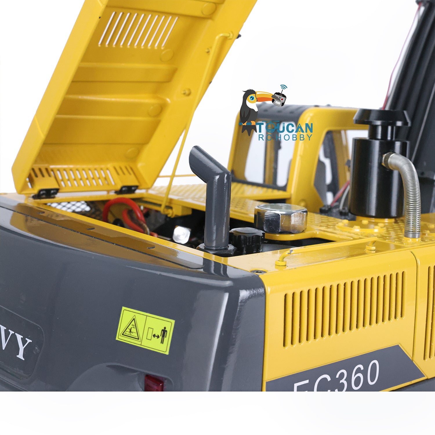 JDMODEL 1/14 Scale 360L RC Hydraulic Excavator Toy - EC360 Remote Control Construction Truck with Radio, Pump, Cylinder Motor, ESC & Tracks - Pre-Assembled & Painted - Perfect for Construction Play, STEM Learning & Collector Displays