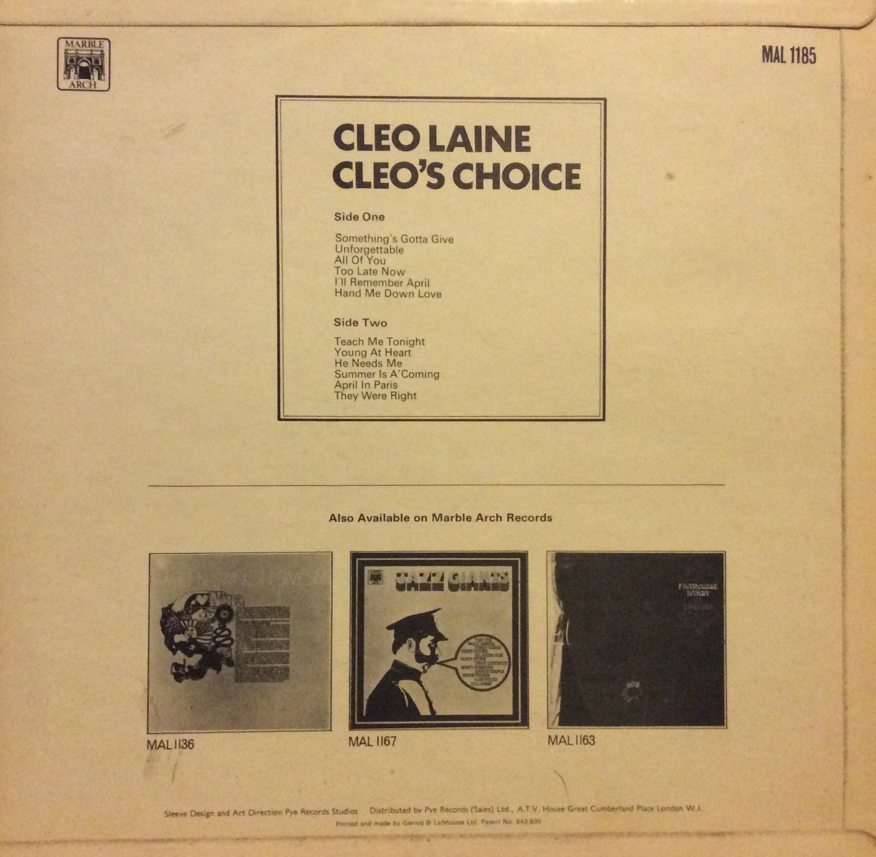 Cleo Laine - Cleo's Choice 12