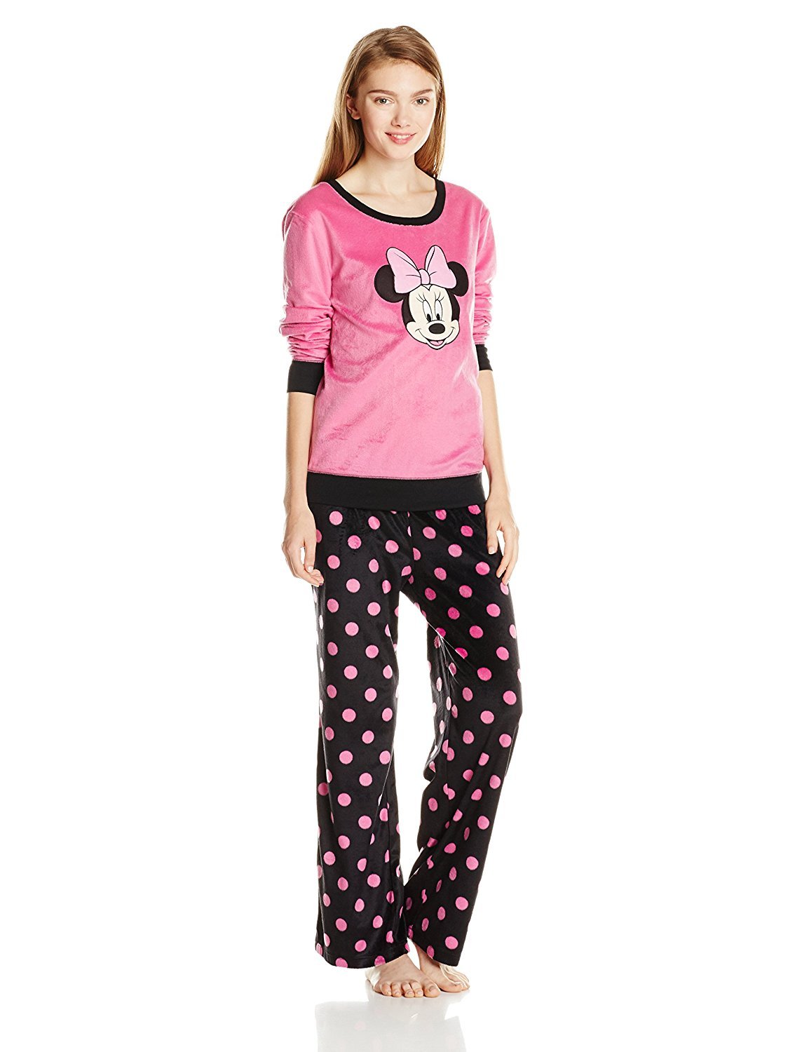 Disney Minnie Mouse Women's Pajama Set - Soft & Comfortable Sleepwear for Women, Lounge Wear, Gift for Disney Fans (Minnie Mouse Print, Short Sleeve & Shorts) - Perfect for Sleepovers, Movie Nights & Disney Theme Parties