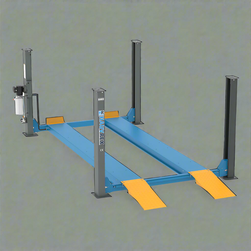 4 Post Car Lift 6.5 Ton Capacity - Heavy Duty Vehicle Hoist for Trucks & SUVs | HFL4065E Model | Perfect for Auto Repair Shops & Home Garages