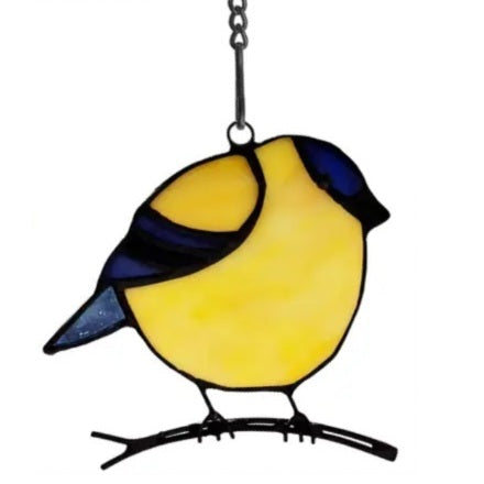 Stained Glass Goldfinch Sun Catcher - Handmade Decorative Window Art for Home & Garden - Perfect for Windows, Doors, and Gifts