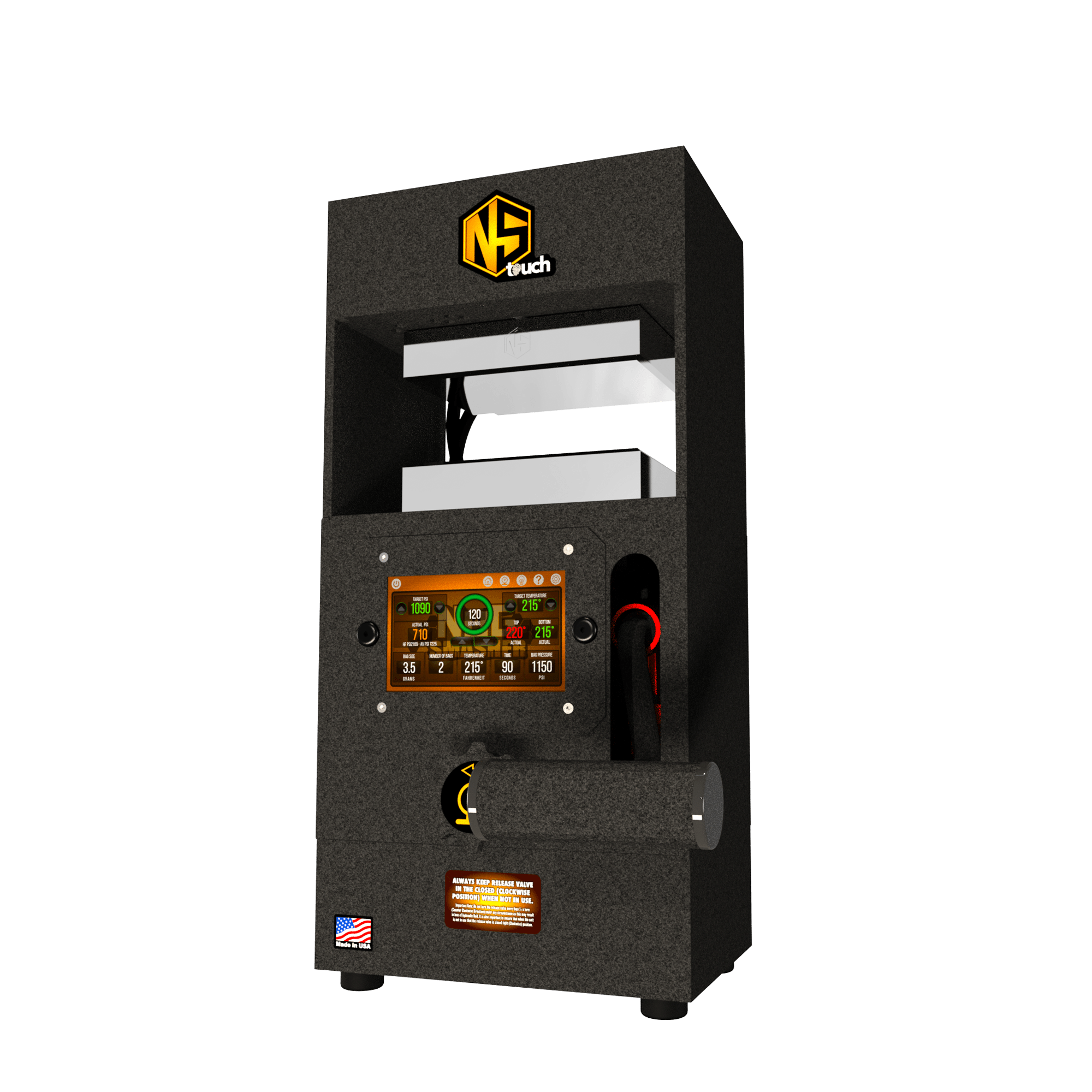 NugSmasher Touch 12 Ton Rosin Press Machine for Home Use - Electric Dab Press for Extracting Rosin, Wax & Concentrates - Perfect for DIY Cannabis Oil, CBD Extraction & Concentrate Making