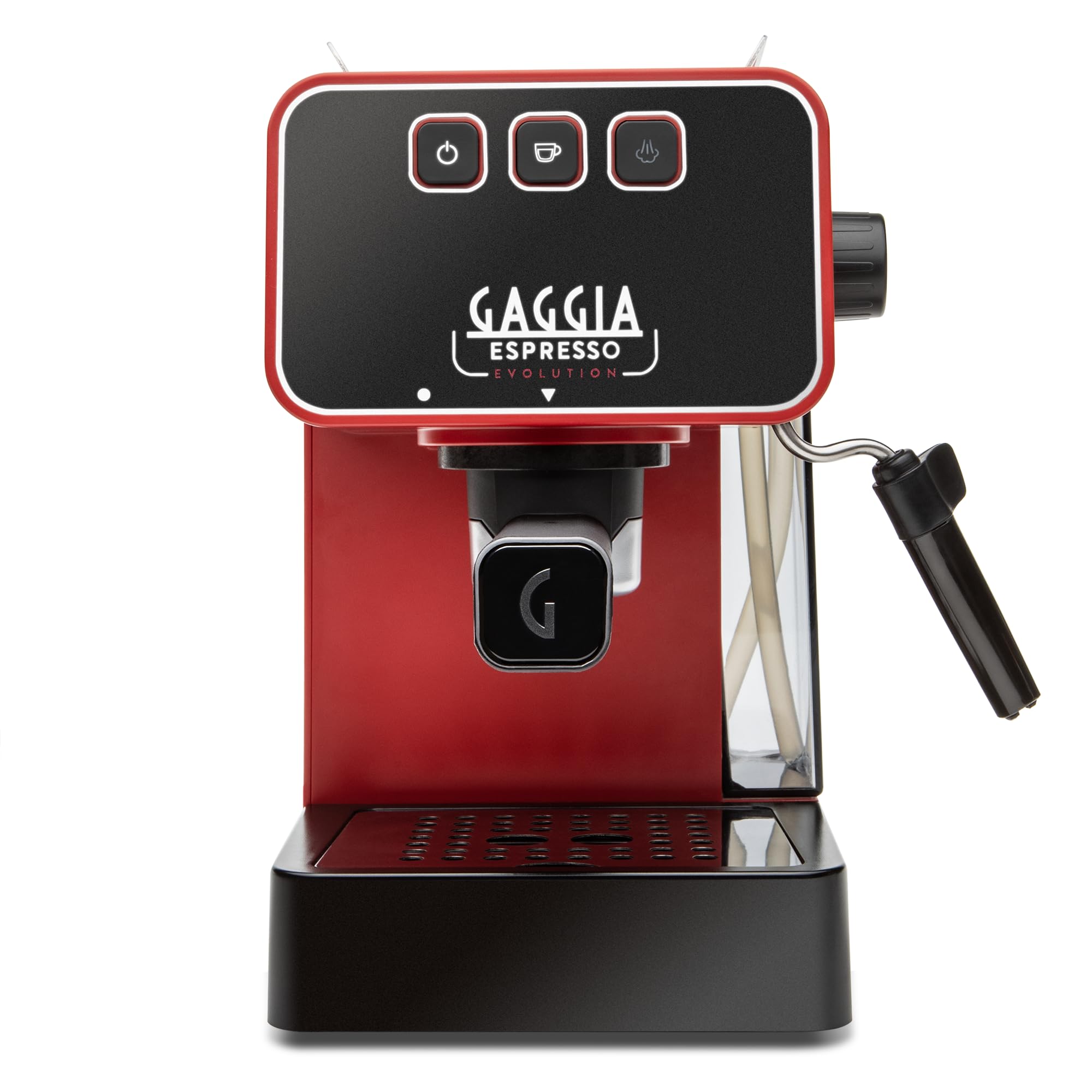 Gaggia Espresso Evolution Coffee Machine - Lava Red | Professional Home Barista Espresso Maker for Latte & Cappuccino | Perfect for Kitchen, Office & Coffee Shop Use