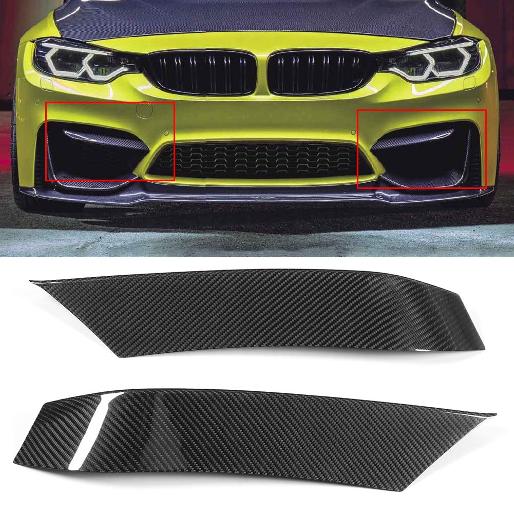 KIMISS Carbon Fiber Front Bumper Cover & Air Vent Eyelid for BMW F80 F82 M3 M4 - High Performance Car Styling Accessories for Street Racing & Show Cars