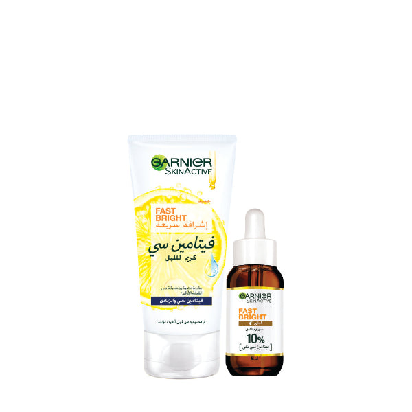 Fast Bright Vitamin C Night Serum 30ml & Night Cream Set - 15% Off - Anti-Aging Skincare for Glowing Skin at Night