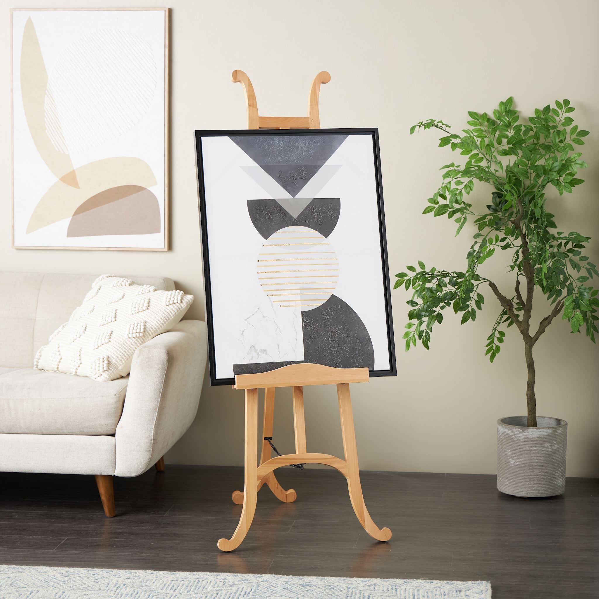 Arlo Floor Easel - Light Brown Wooden Artist Easel for Painting & Drawing | Perfect for Studio, Classroom & Home Art Projects
