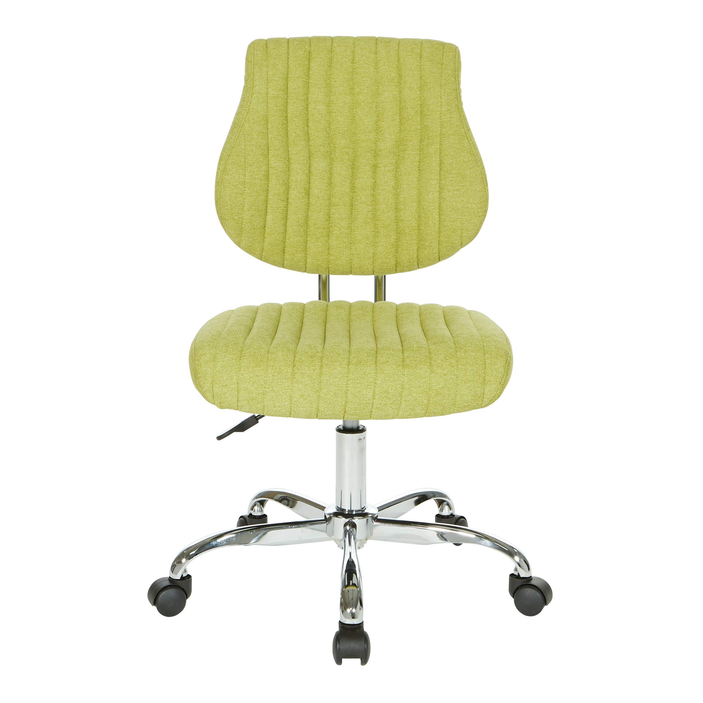 OSP Sunnydale Adjustable Plush Office Chair with Chrome Base - Ergonomic Computer Desk Chair for Home & Office - Comfortable Basil Fabric Task Chair for Long Work Hours, Gaming & Study