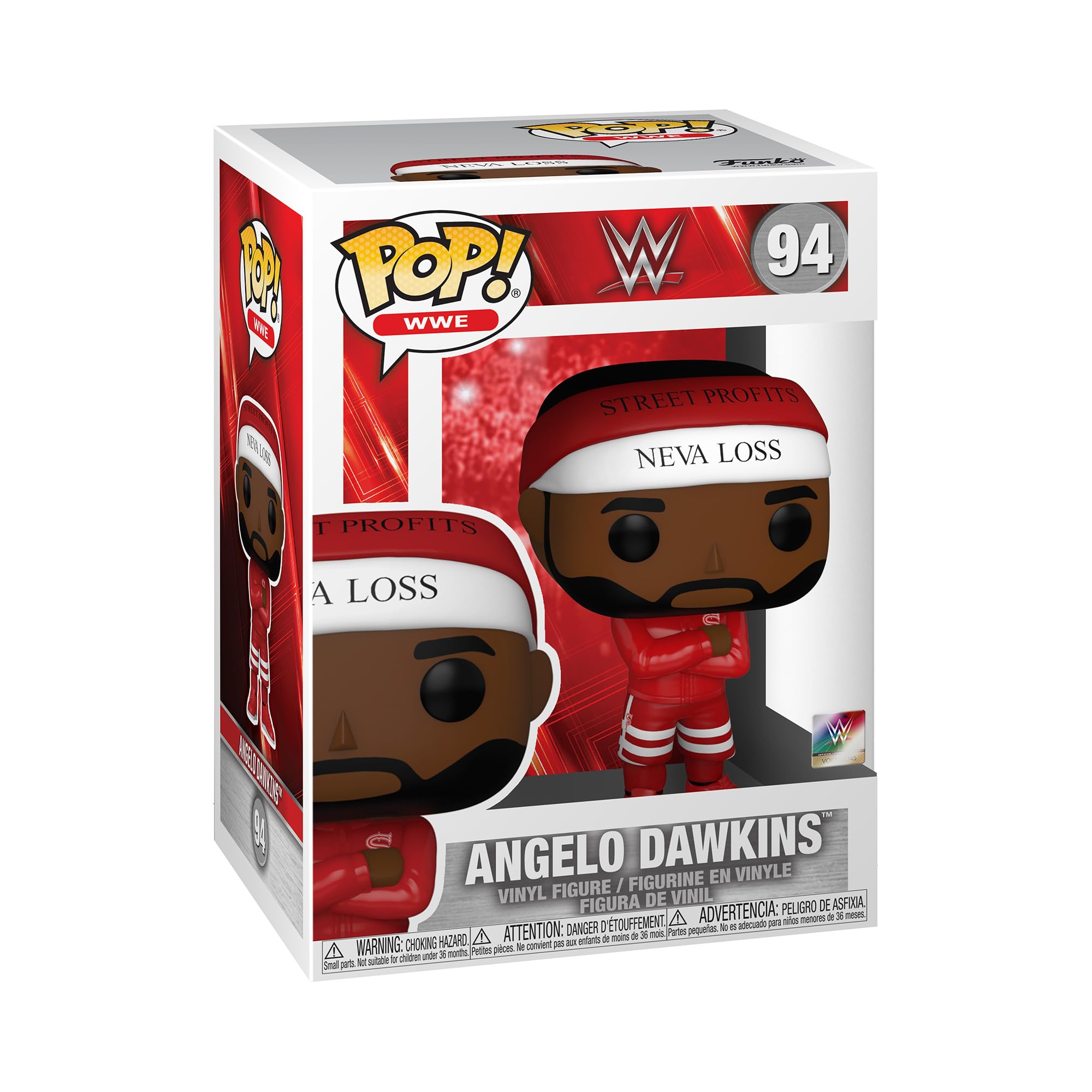 Funko Pop WWE: Street Profits Angelo Dawkins Collectible Vinyl Figure - Official WWE Merchandise for Kids & Adults - Perfect Gift for Sports Fans & Collectors - Display Model for Home & Office Decor