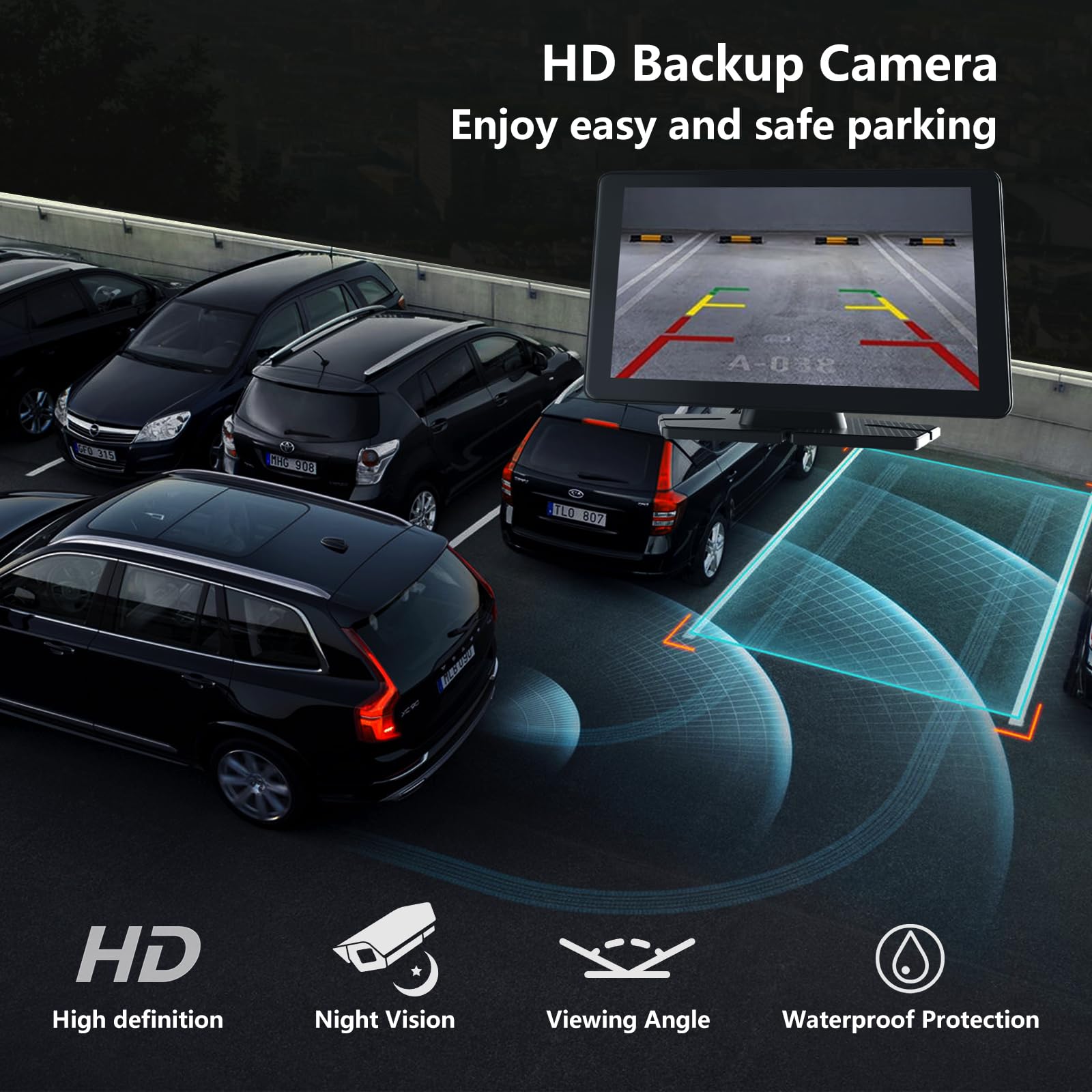 7 Inch Wireless Carplay Screen with Apple CarPlay & Android Auto - GPS Navigation, Backup Camera, Bluetooth, AUX, FM, Siri & Voice Control - Universal Fit for All Cars - Perfect for Road Trips & Daily Commuting