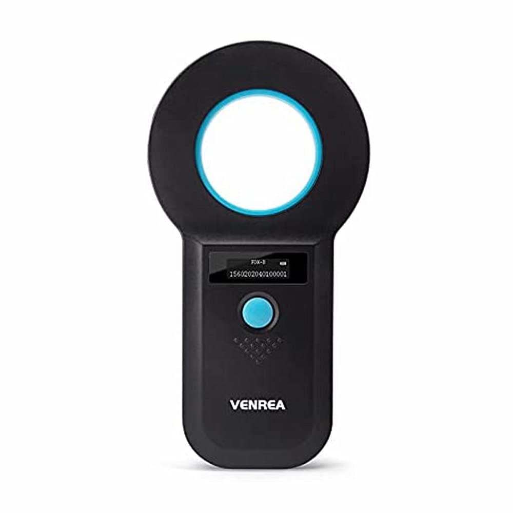 VENREA RFID Pet Scanner - Handheld Microchip Reader for Pets, USB Rechargeable - Perfect for Vets & Shelters