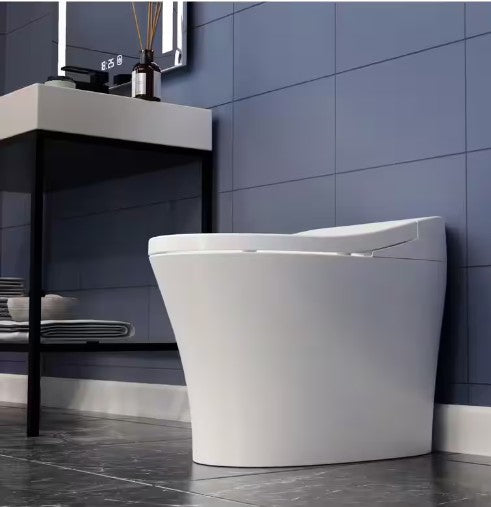 Anzzi TL ST823WH Envo Vail Smart Bidet Toilet - 1.28 GPF Elongated Bowl with Remote Control, Heated Seat & Warm Water Wash - Perfect for Modern Bathrooms & Luxury Homes
