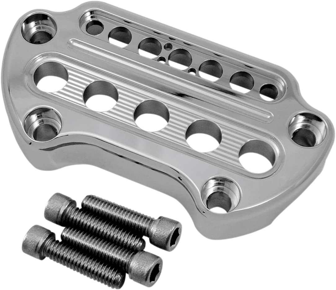 Joker Machine Chrome Indicator Handlebar Clamp 10-306C - Universal Motorcycle Handlebar Mount for Turn Signals & Accessories - Perfect for Harley, Honda, Yamaha & Cruiser Bikes