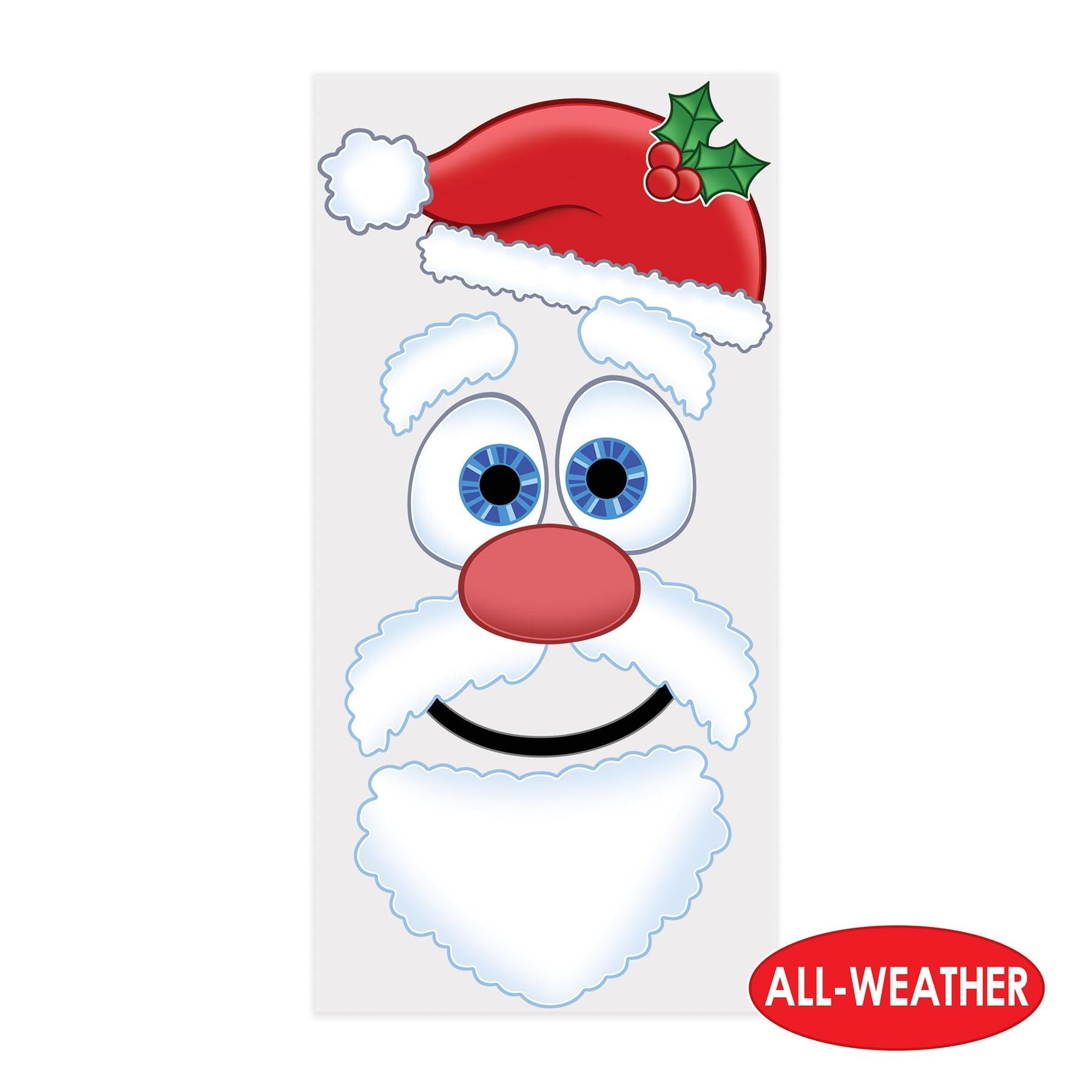 12 Pack Beistle Christmas Santa Face Door Cover - Festive Holiday Decor for Doors, Windows & Parties - Perfect for Home, Office & School Decorations