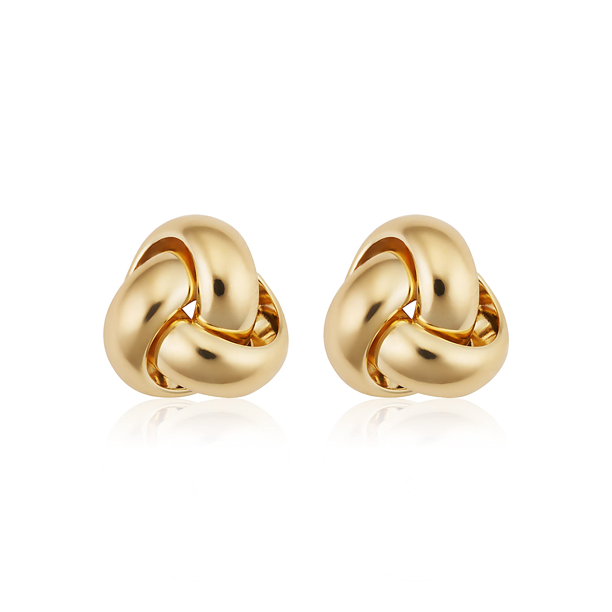 18K Yellow Gold Love Knot Stud Earrings for Women - Minimalist Elegant Jewelry Gift for Anniversary, Valentine's Day & Everyday Wear