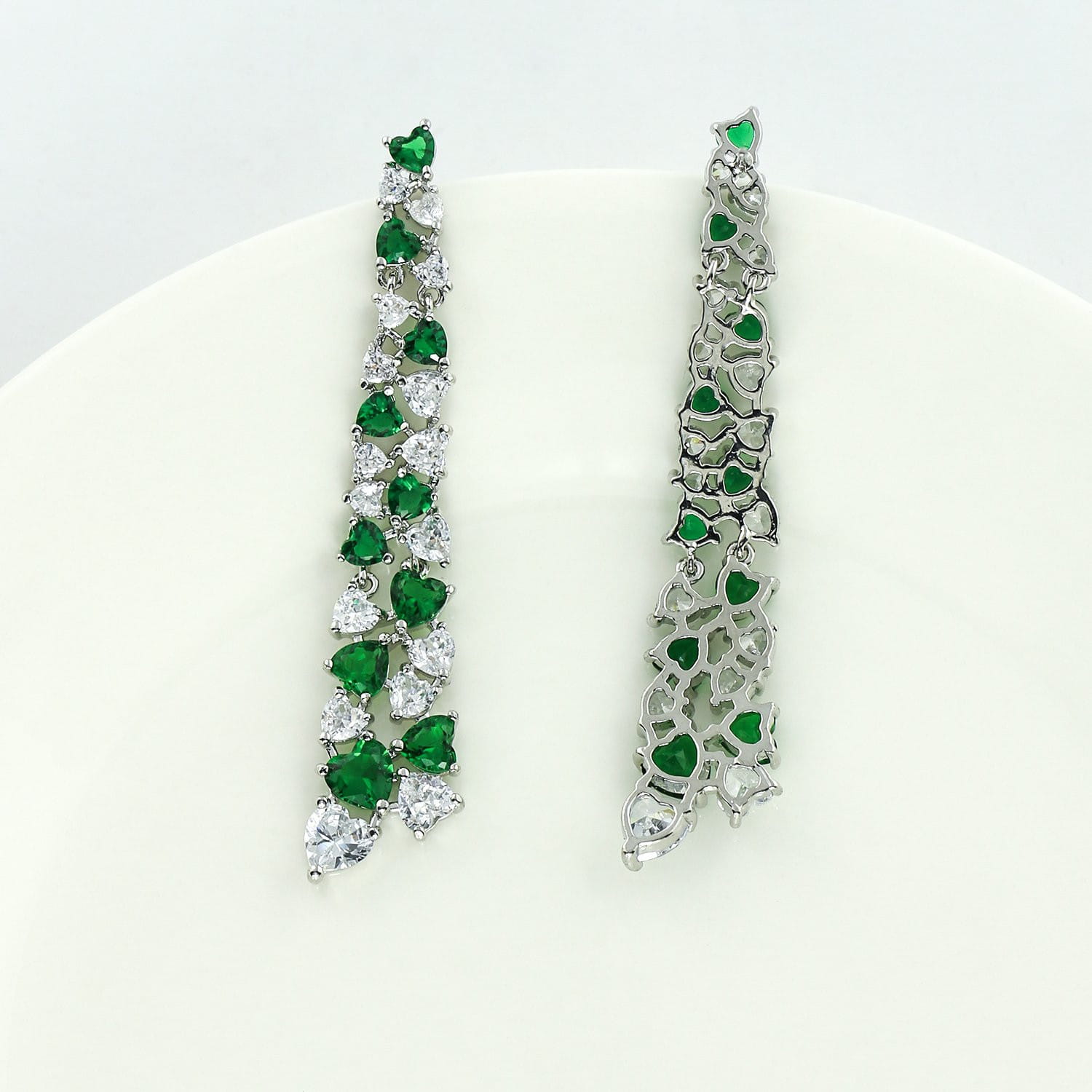 Crystal Cubic Zirconia CZ Copper Water Drop Dangle Earrings for Women - Elegant Fashion Jewelry Gift for Party, Wedding & Special Occasions