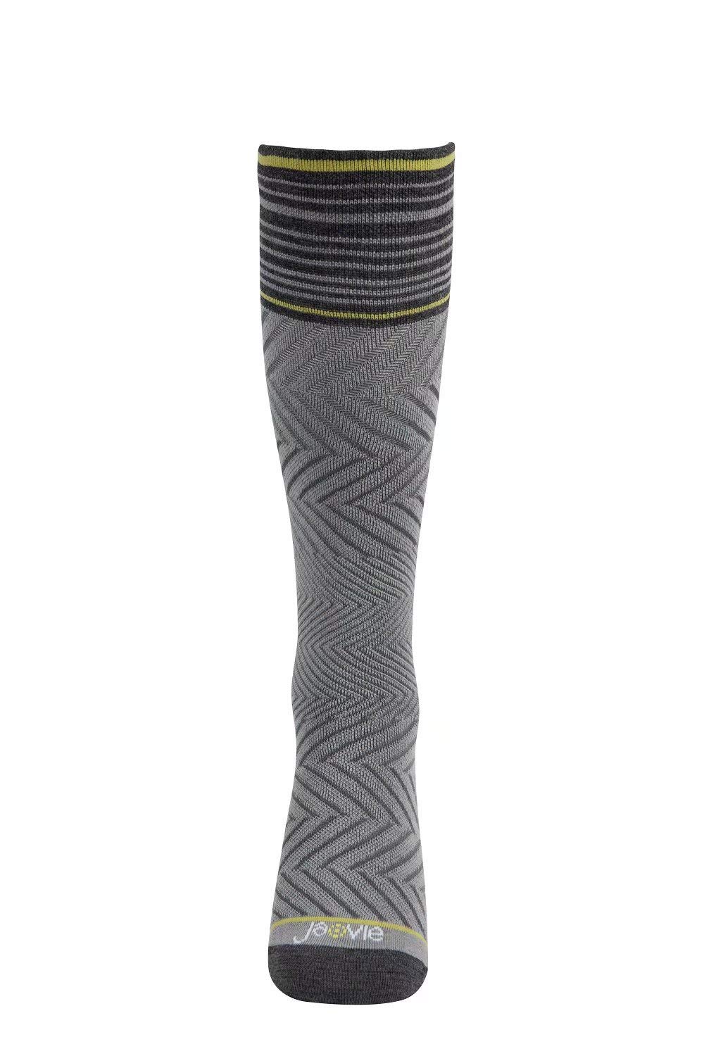 JAVIE 76% Merino Wool Graduated Compression Socks (15-20mmHg) for Women & Men - Heather Grey - Perfect for Running, Travel & Circulation Support
