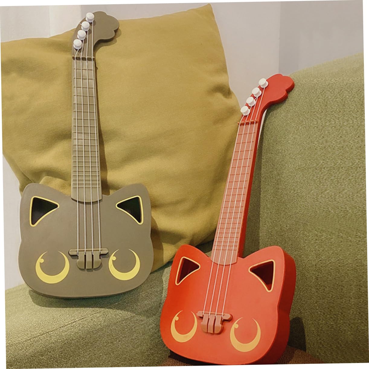 MUSISALY 1-Piece Mini Plastic Ukulele Toy Guitar for Toddlers & Kids - Beginner Musical Instrument for Children, Red - Perfect for Early Music Education, Birthday Gifts & Pretend Play