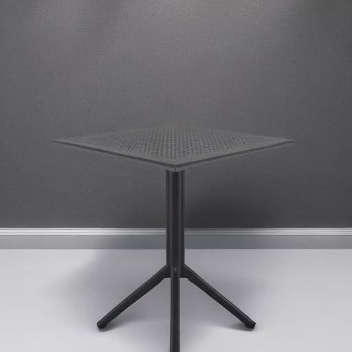 Compamia Sky 24 Inch Square Folding Table - Black Finish | Portable & Space-Saving | Perfect for Picnics, Camping, Parties & Indoor Use