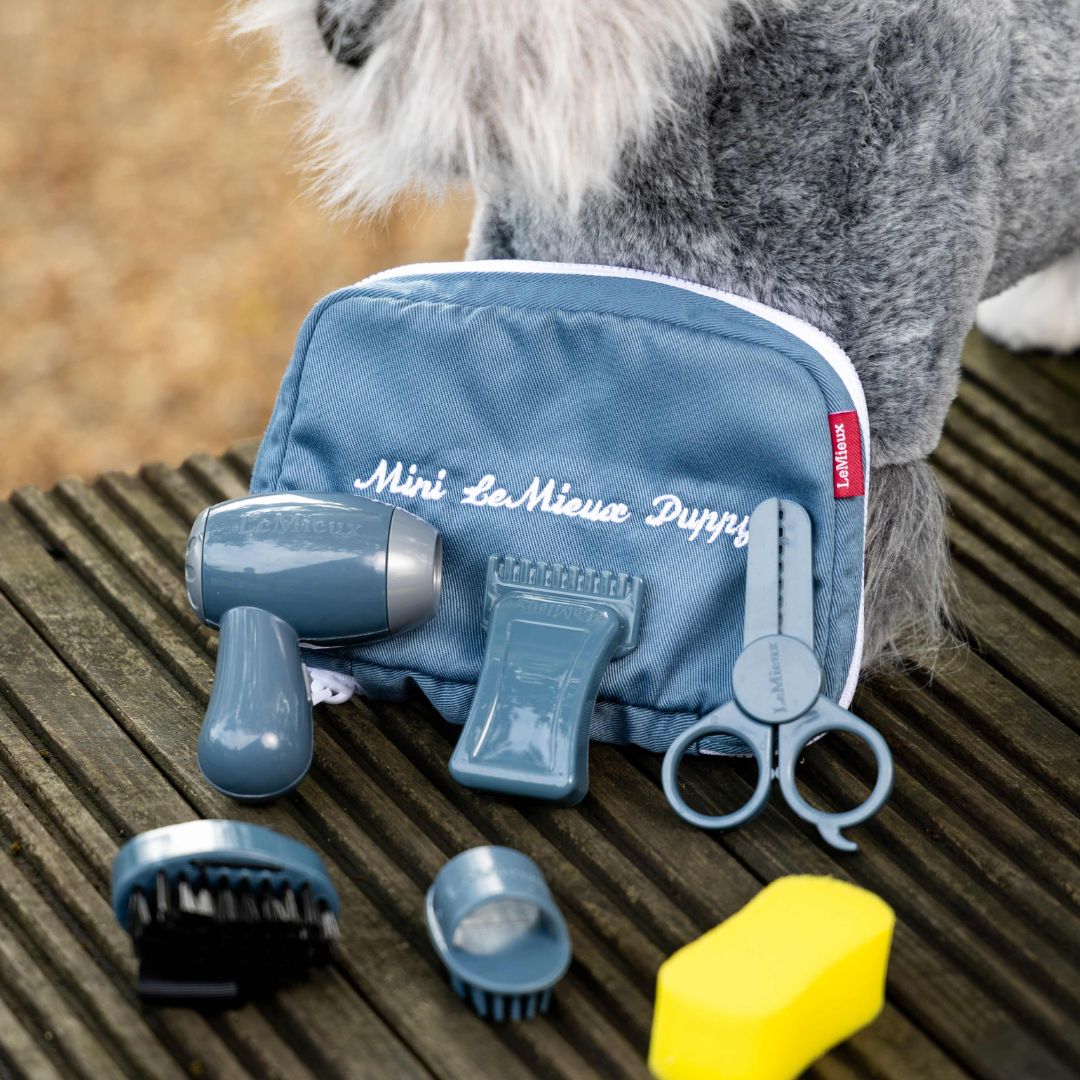 LeMieux Toy Puppy Grooming Kit - Complete Pet Care Set for Small Dogs with Brush, Comb & Scissors | Perfect for Puppy Bath Time, Training & Home Grooming