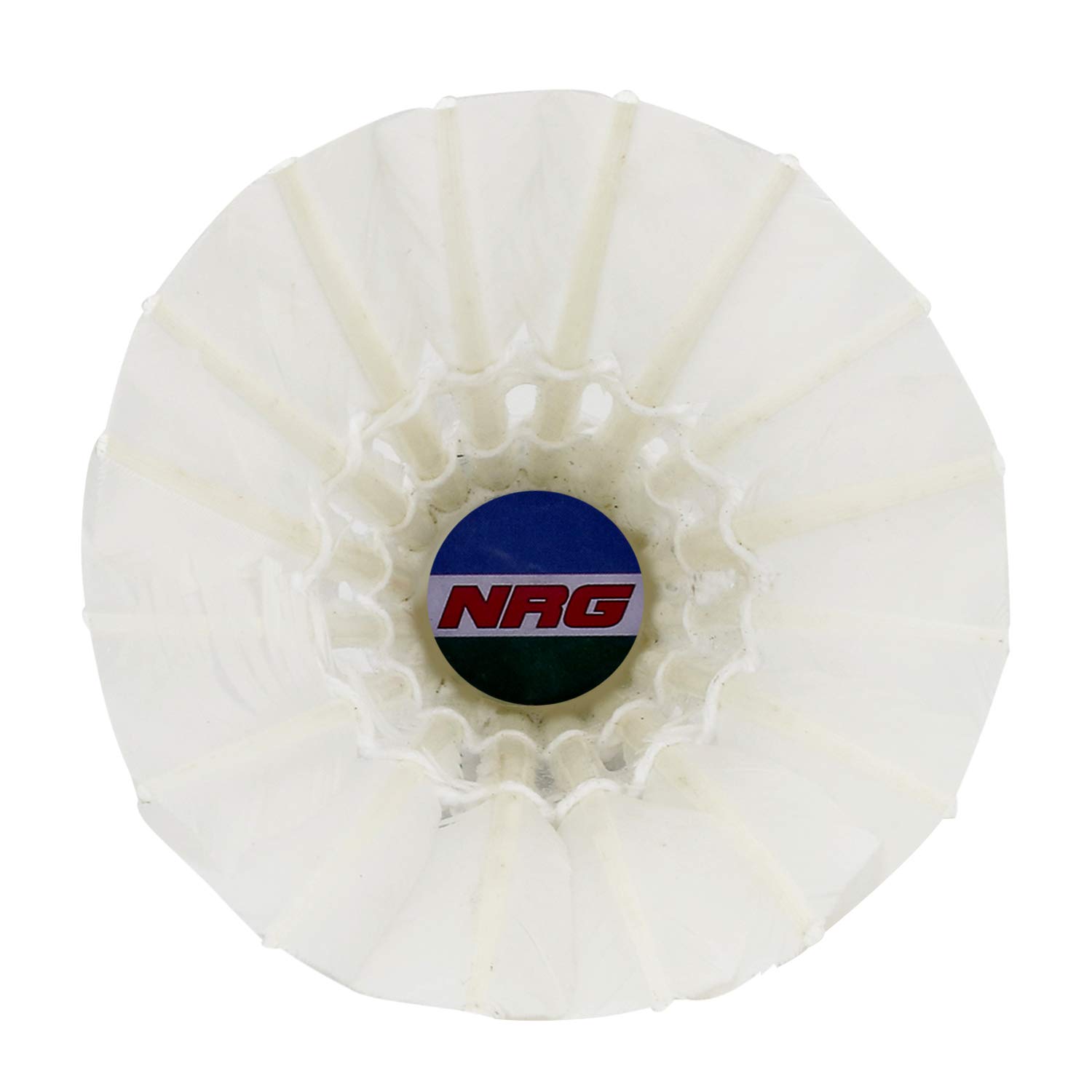 Premium NRG Feather Plastic Badminton Shuttlecocks - Pack of 6 (White) | High Durability & Consistent Flight for Training & Competitive Play | Perfect for Indoor/Outdoor Badminton Games