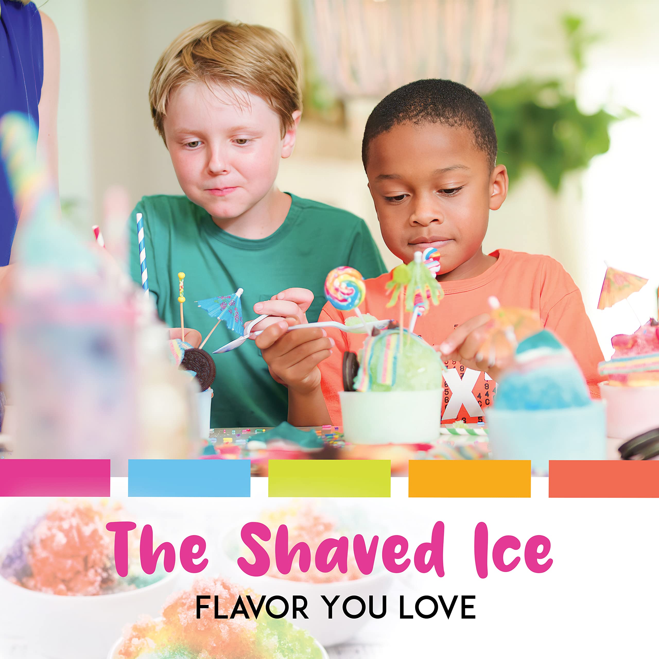 Premium Hawaiian Shaved Ice Machine S777 - Adjustable Blade Snow Cone Maker with 5 Reusable Ice Mold Cups - Perfect for Granitas, Italian Sodas, Cocktails & Frozen Treats - 120V Matte Black Commercial & Home Use