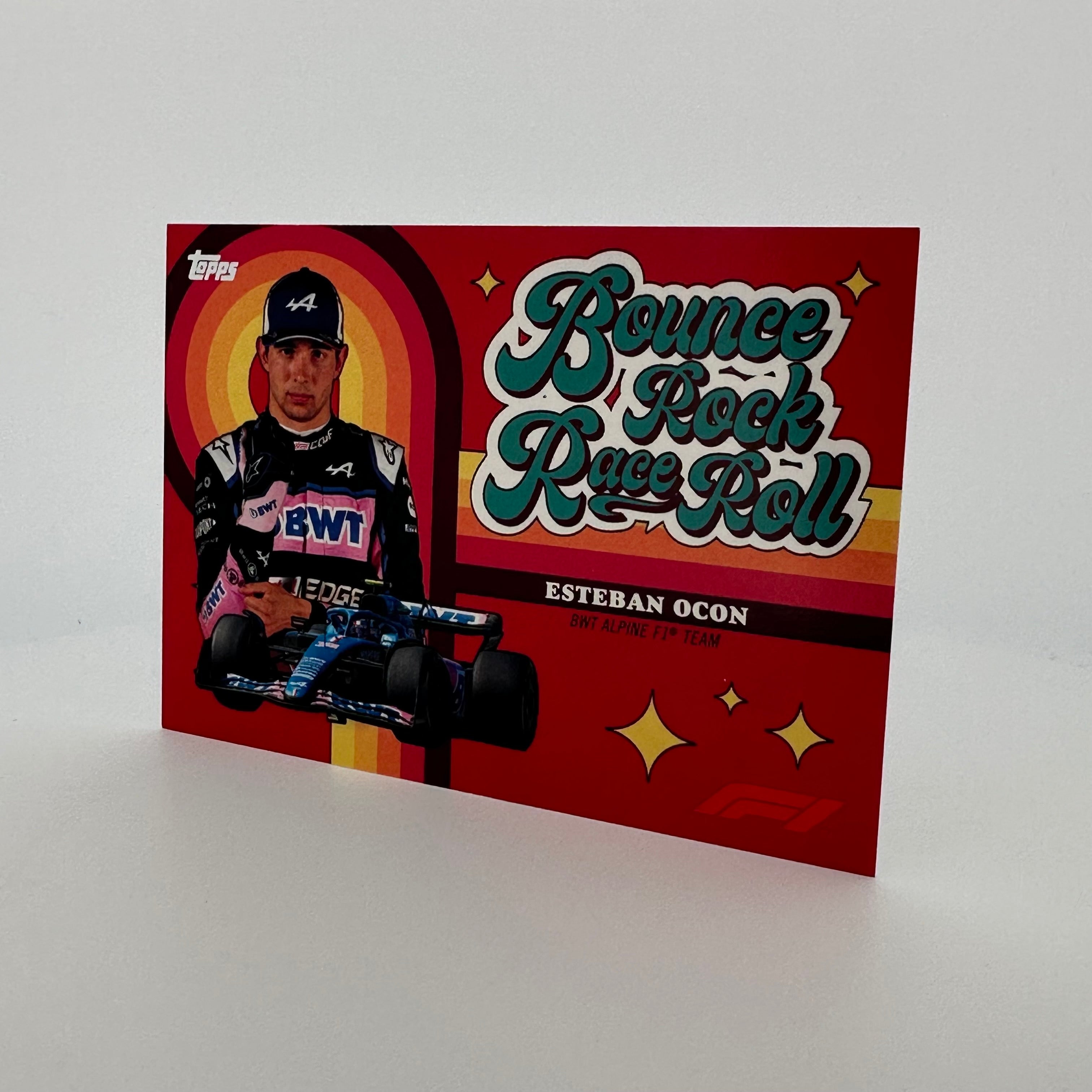 2022 Topps Formula 1 Esteban Ocon #3/5 Red Bounce Rock Race Rolle Trading Card - Perfect for F1 Collectors, Racing Fans & Sports Memorabilia Enthusiasts