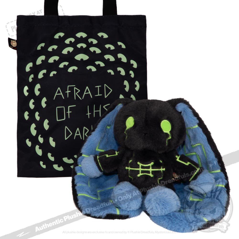 Plushie Dreadfuls Nyctophobia Rabbit - Soft Stuffed Animal Toy for Anxiety Relief & Comfort | Perfect for Nighttime Fears, Therapy, and Cuddling