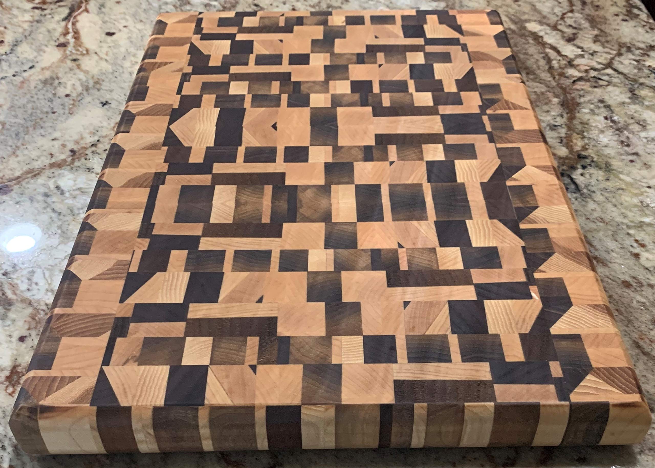 Premium Handmade Wooden End Grain Cutting Board - 10.5