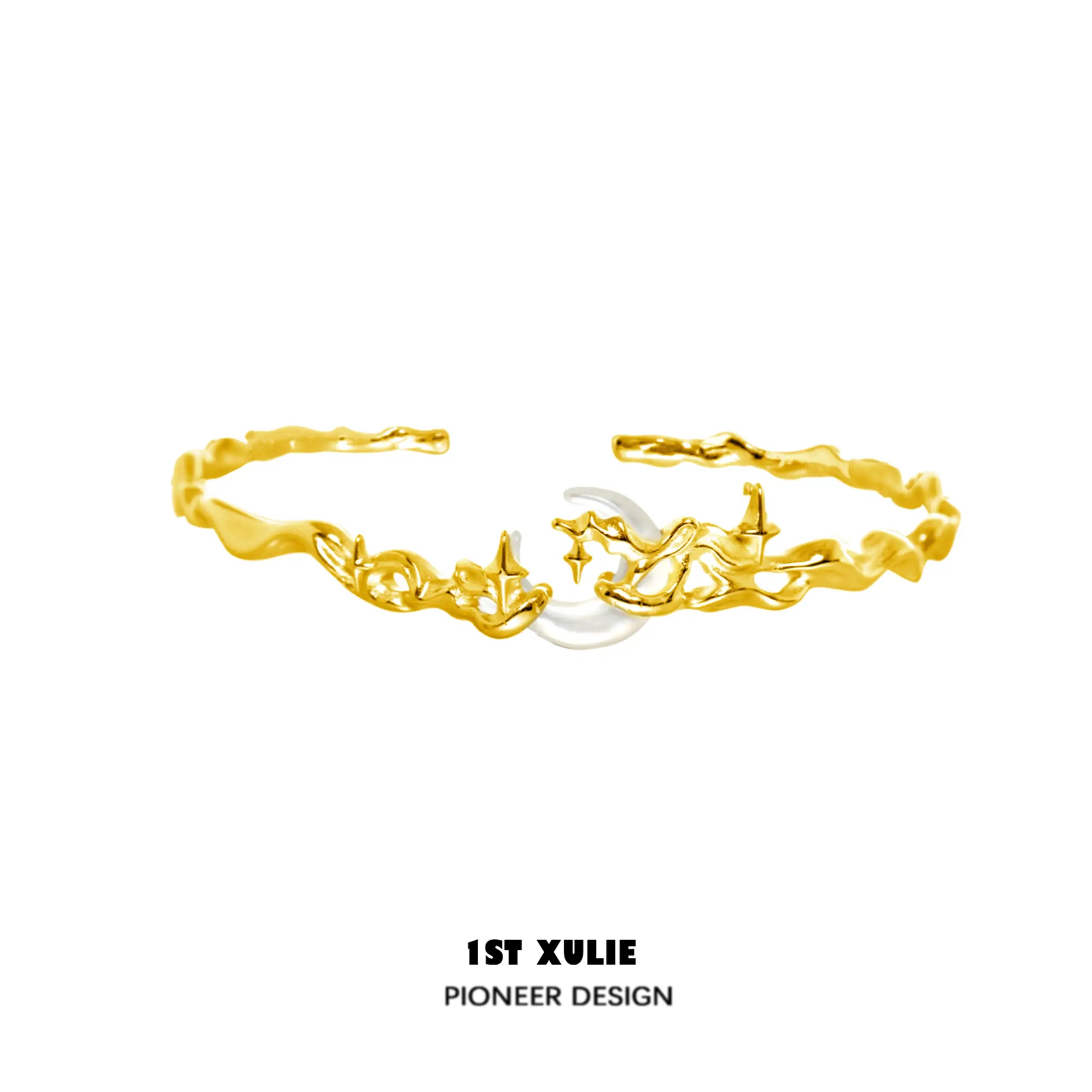 24K Gold Plated S925 Sterling Silver Bracelet - Myth of the Moon™ | Elegant Jewelry for Women, Perfect for Parties, Weddings & Special Occasions