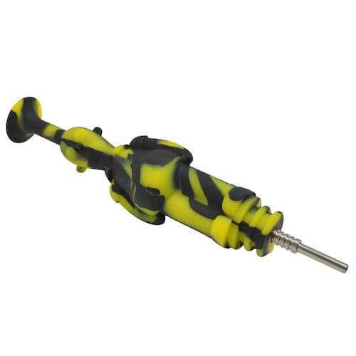 Homer Simpson Nectar Collector Kit - Silicone Dab Rig with Titanium Tip for Concentrates - Perfect for Home Use & On-The-Go Dabbing