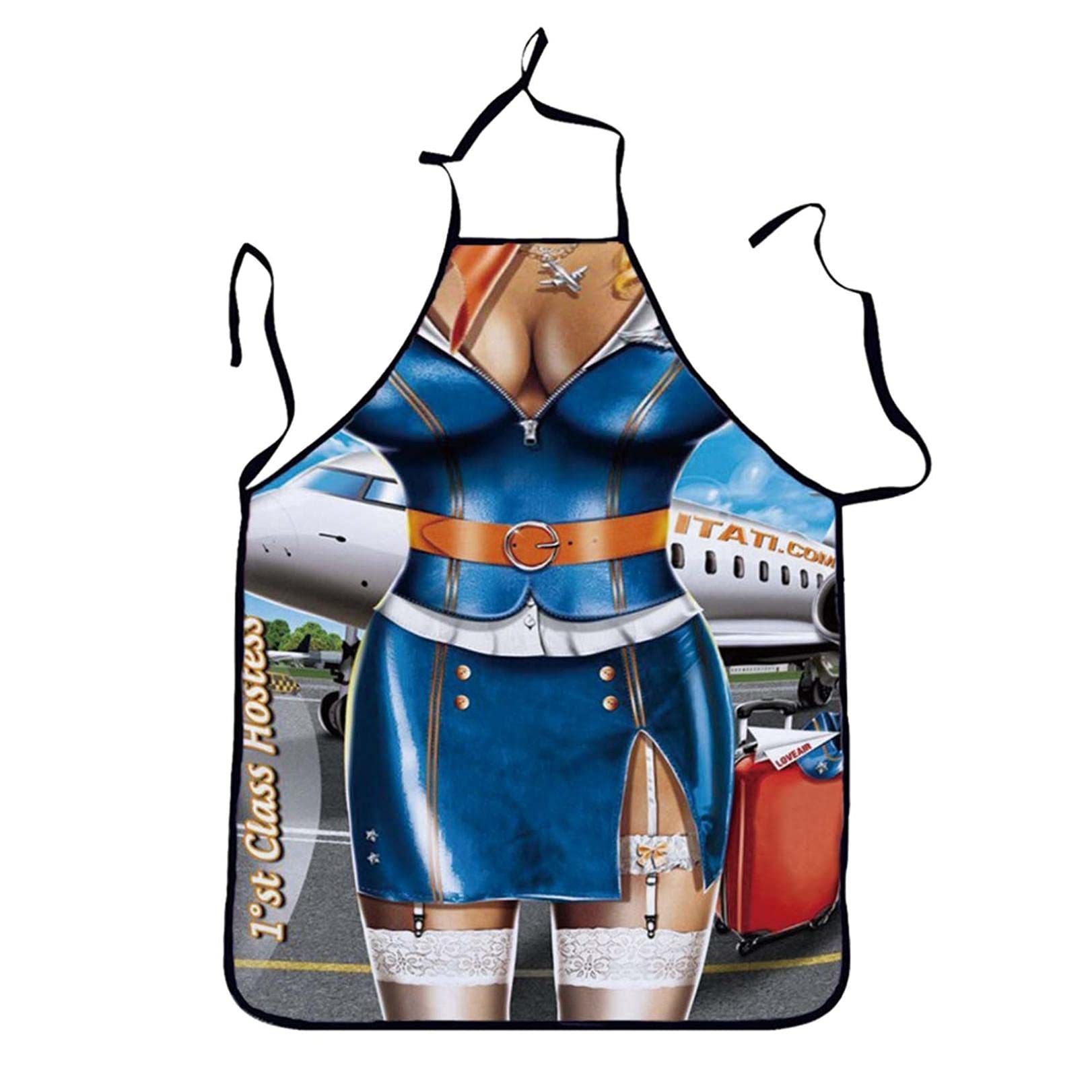 Funny Kitchen Aprons for Men & Women - Sexy Chef Apron with Muscle Design for Cooking, BBQ, Baking - Perfect Home Kitchen Gift for Couples & Friends