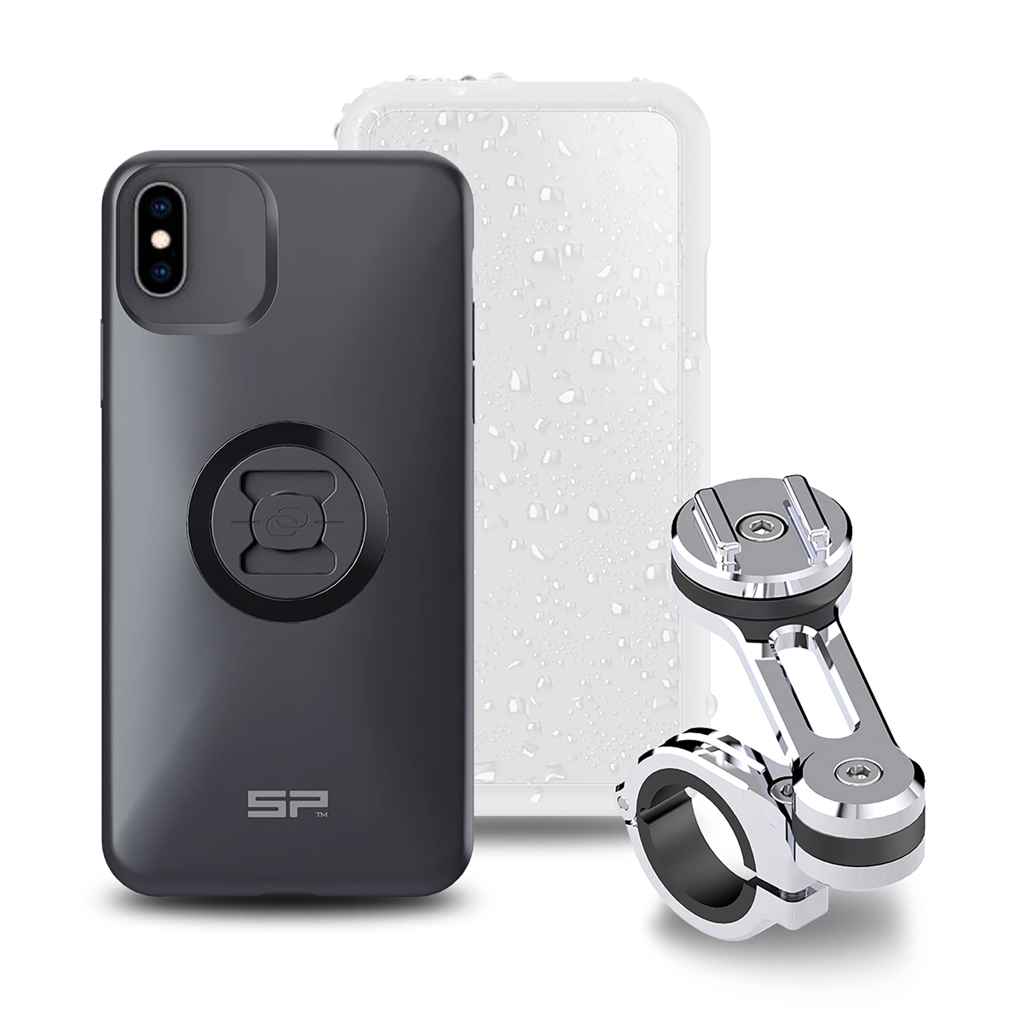 SP Connect Moto Bundle - Universal Phone Mount for iPhone 11 Pro Max/XS Max - Secure Motorcycle & Bike Handlebar Mount for Adventure Riding & Commuting