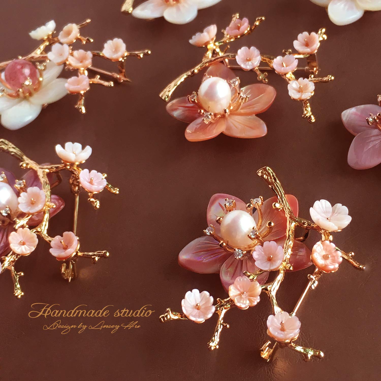 Elegant Crystal & Rhinestone Flower Brooches for Women - Pink Blossom Fashion Jewelry Pins for Birthday, Party, Wedding & New Year Gifts | Perfect for Dresses, Coats, Scarves & Formal Occasions