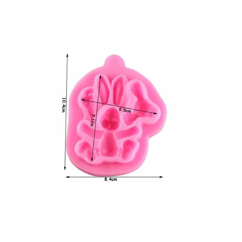 Easter Bunny Rabbit with Carrot Silicone Mold Kit - 3x2.5 Inches Large Baking Mold for Cake, Chocolate, Candy, Soap Making - Perfect for DIY Desserts and Holiday Treats