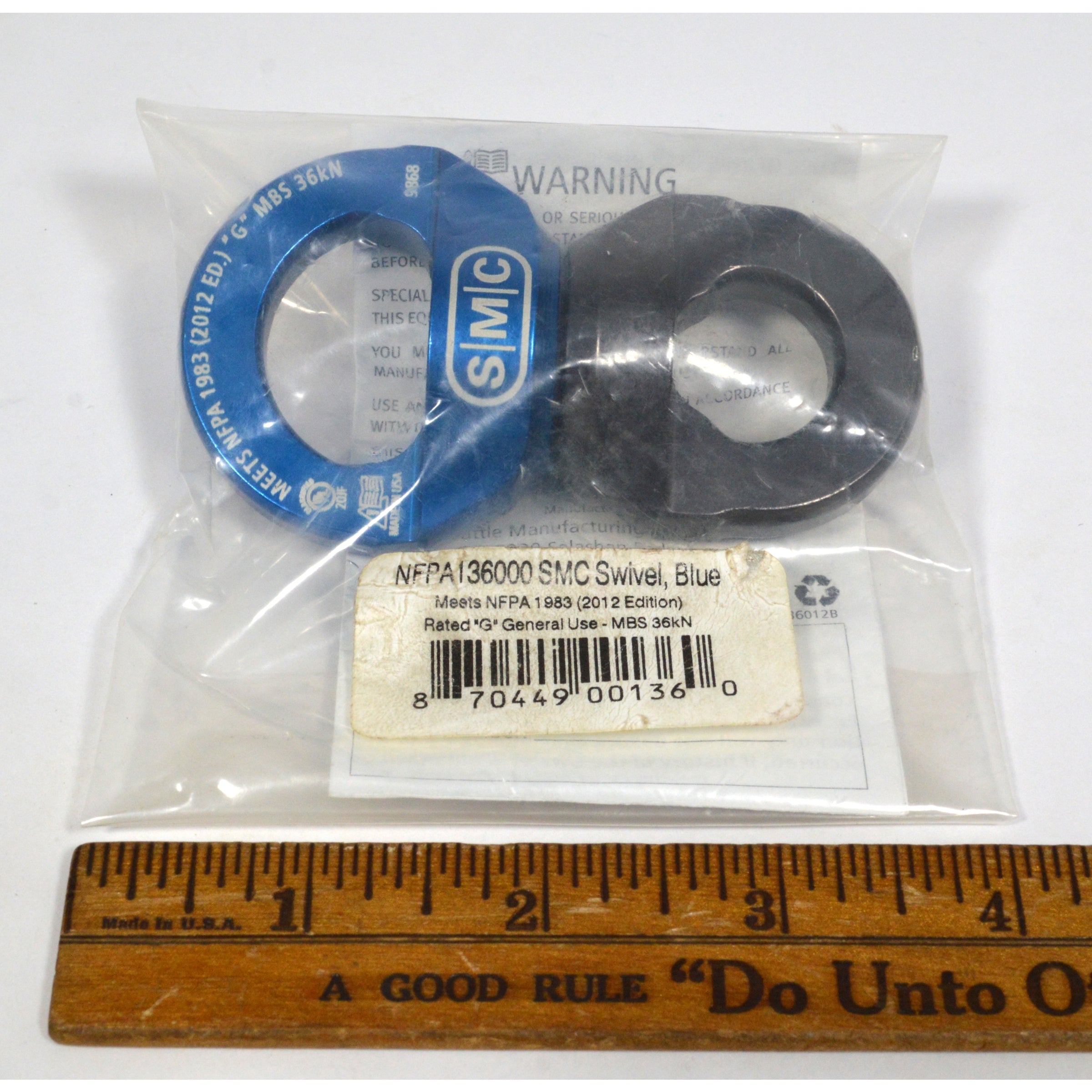 BLUE RESCUE SWIVEL #NFPA136000 by SEATTLE MFG CO (SMC) - Heavy Duty Climbing & Mining Safety Gear for Emergency Rescue & Industrial Use