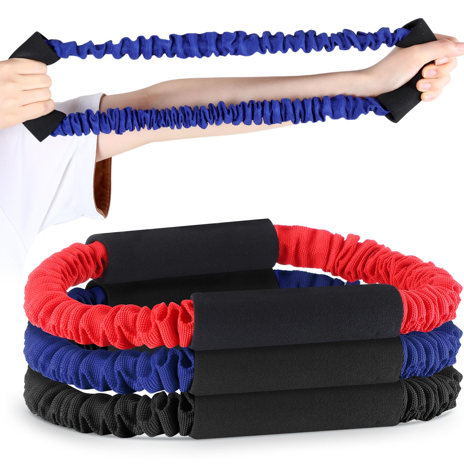 3-Piece Archery Bow Strength Trainer Set (30/40/50 Lbs) - Arm Exercise Resistance Bands for Bow Practice & Strength Training | Perfect for Home Gym, Outdoor Shooting & Crossbow Training