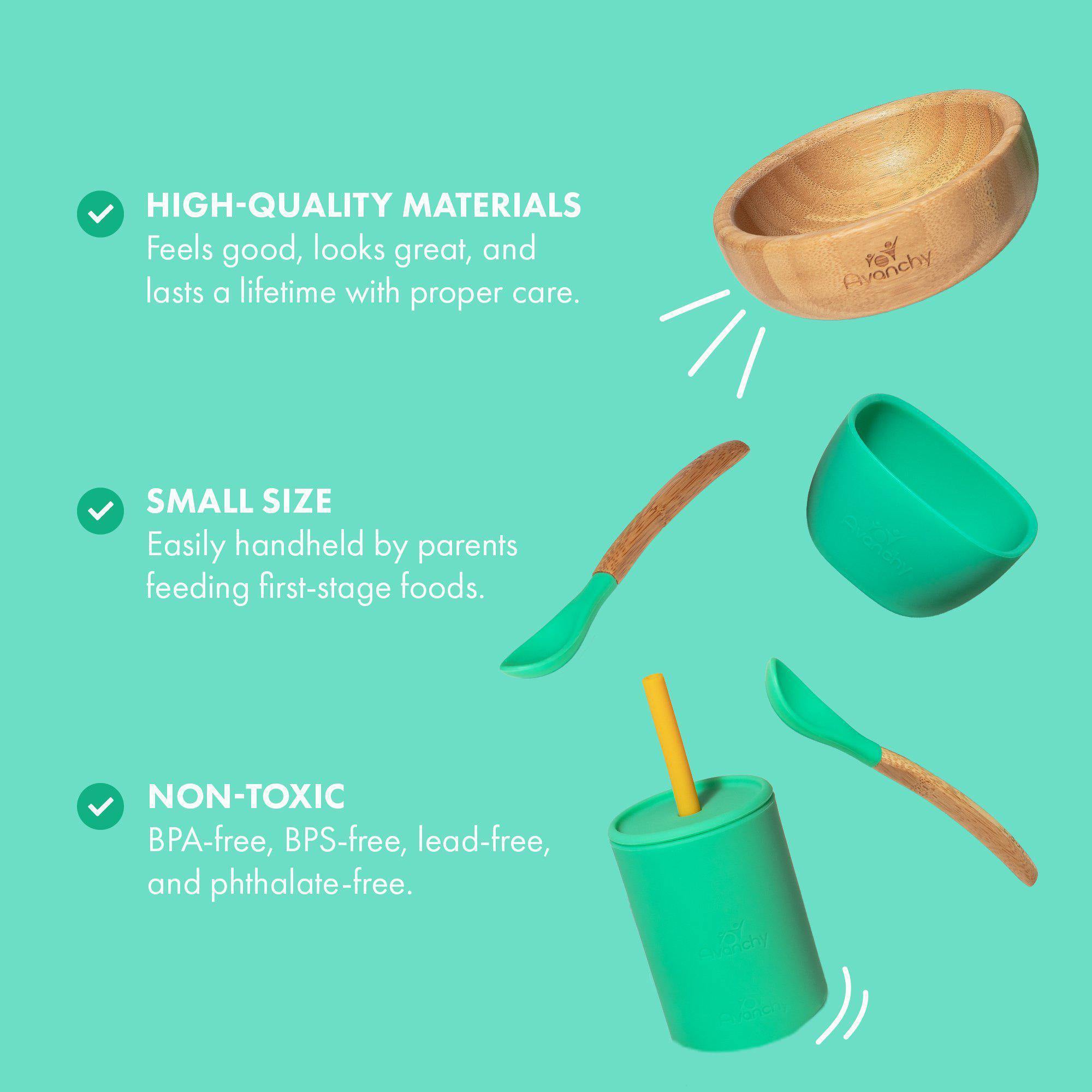 Avanchy La Petite Mini Silicone Baby Cup 5oz - BPA-Free, Eco-Friendly, Soft & Spill-Proof - Perfect for Infants, Toddlers & Travel - Green
