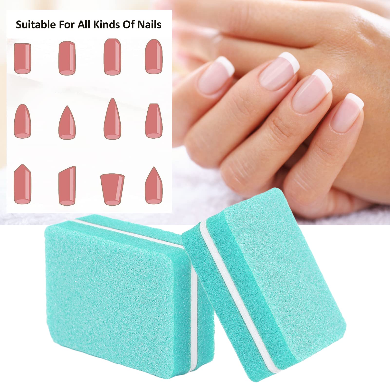 Professional Nail Polish Block - 4-Sided Nail Buffer & Shiner for Home & Salon Use | Green Nail Polishing Pad for Smooth, Shiny Nails | Perfect for Manicures, Pedicures & DIY Nail Care