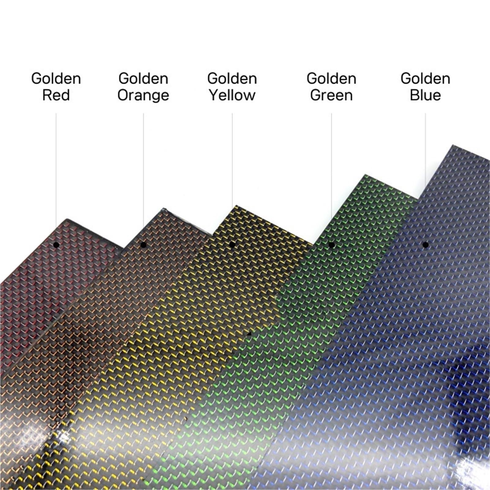 3K Carbon Fiber Plate 400x500mm - 1mm/2mm/3mm Thickness in Red, Orange, Yellow, Green, Blue - High-Strength Composite Panel for Automotive, DIY Projects & Industrial Use (3.0mm Orange)