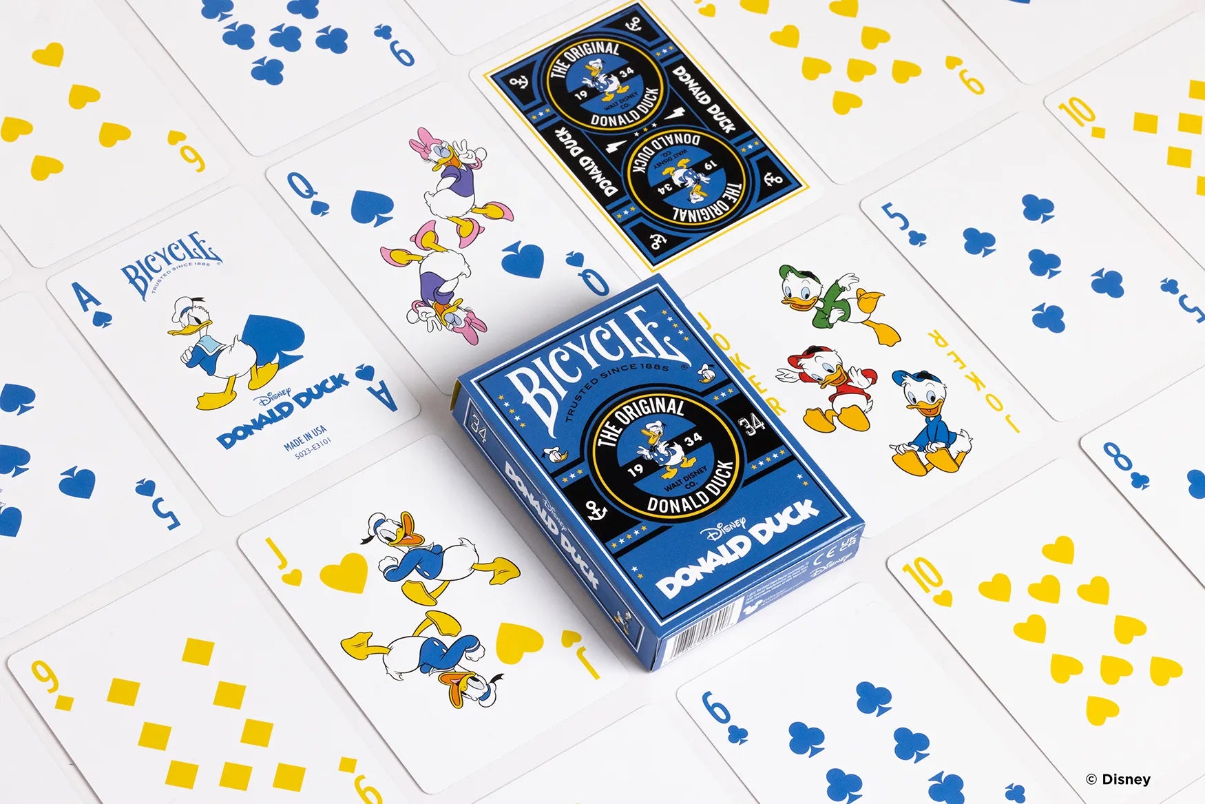Donald Duck Themed Bicycle Playing Cards - Premium Quality for Magic Tricks, Card Games, and Collectors | Perfect for Parties, Poker Nights, and Disney Fans