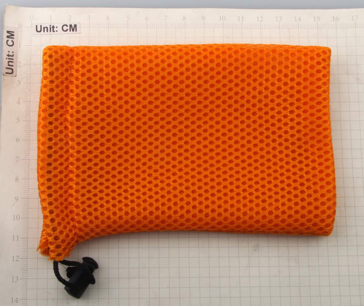 10 Pack Orange Nylon Mesh Drawstring Bags 9x14cm - Perfect for Organizing Mini Items, Cellphones & MP3 Players | Great for Travel, Gym & Daily Storage