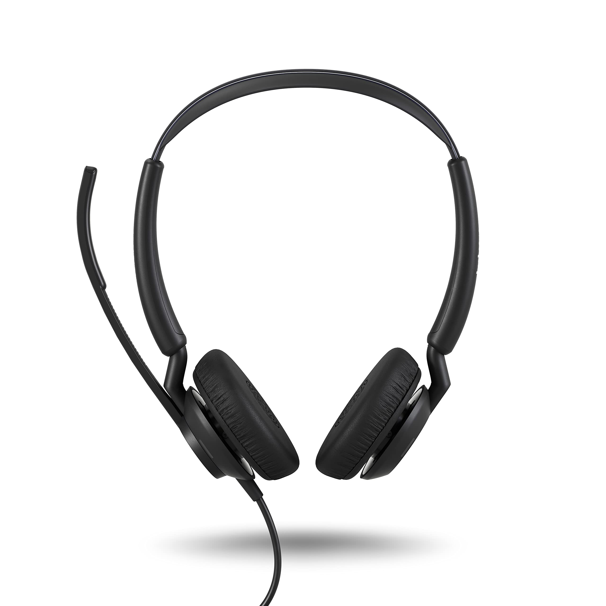 Jabra Engage 50 II Wired Stereo Headset with Noise-Cancelling 3-Mic Technology - USB-C Connectivity, Ultra-Lightweight Design - Compatible with Zoom, Microsoft Teams & UC Platforms - Black - Perfect for Remote Work, Call Centers & Online Meetings