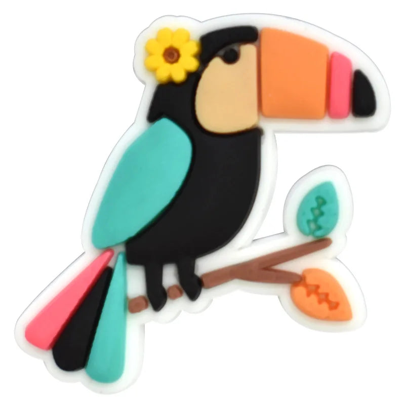 1Pcs PVC Summer Beach Ice Cream Cactus Shoe Charms for Crocs - Cute Shoe Accessories & DIY Decorations - Fits Crocs Shoes & Wristbands - Perfect for Beach Parties, Pool Days & Summer Fashion