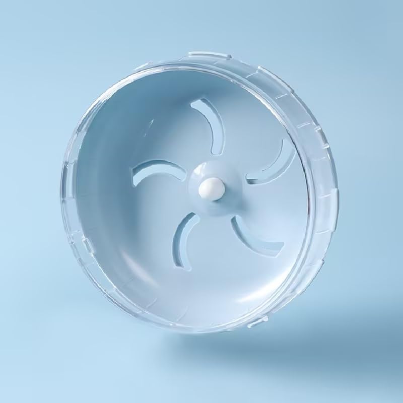7 Inch Grey Silent Hamster Exercise Wheel - Height Adjustable Cage Accessory for Small Pets (Hamsters, Gerbils, Mice) - Quiet Running Toy for Nighttime Use in Bedroom or Kids Room