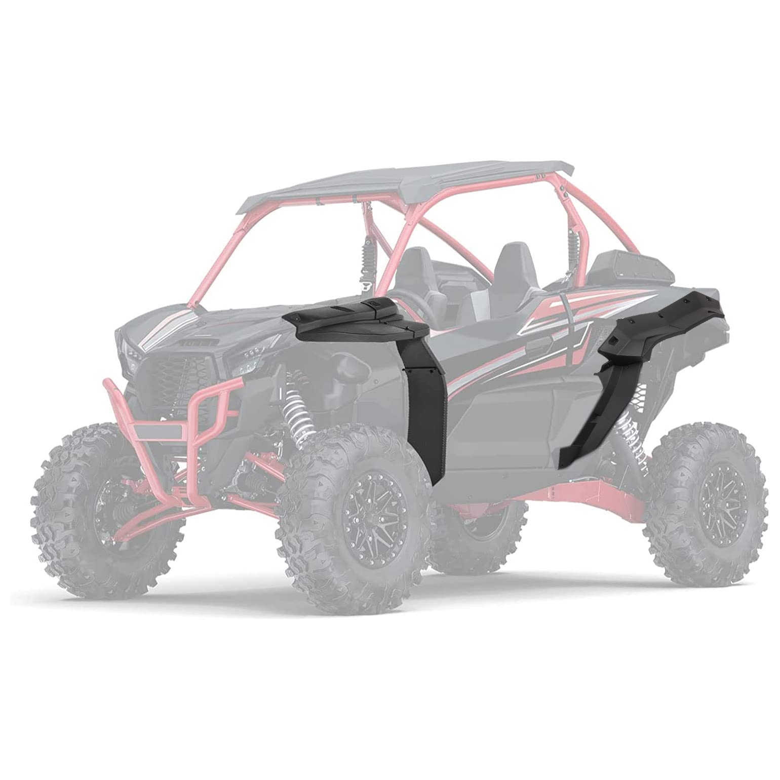 KEMIMOTO UTV Wide Fender Flare Set for Kawasaki Teryx KRX 1000 (2020-2025) | Heavy-Duty HDPE Extended Front & Rear Fenders | XXL Mud Guards | 4-Piece Replacement Accessories (Fits OEM 99994-1324) | Off-Road Protection & Enhanced Style