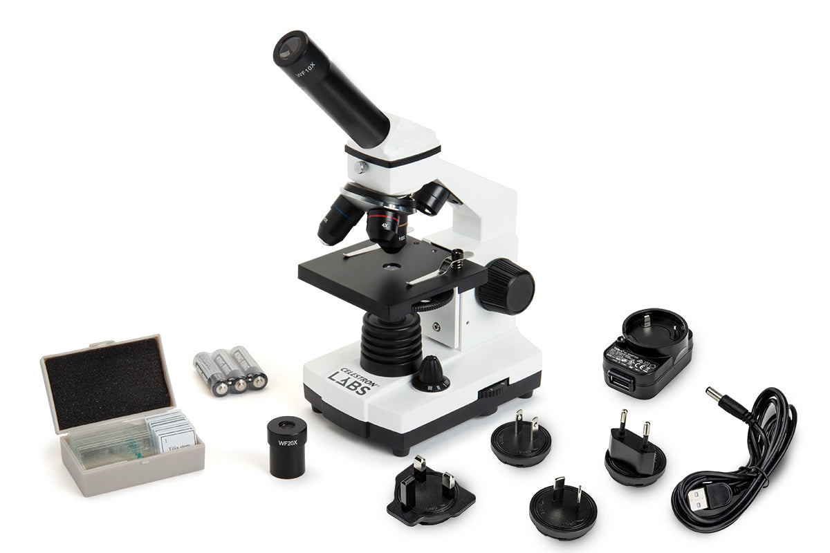 Refurbished Celestron Labs CM800 Compound Microscope 40X-2000X Magnification with LED Illumination | Ideal for Students, Hobbyists & Home Science Labs