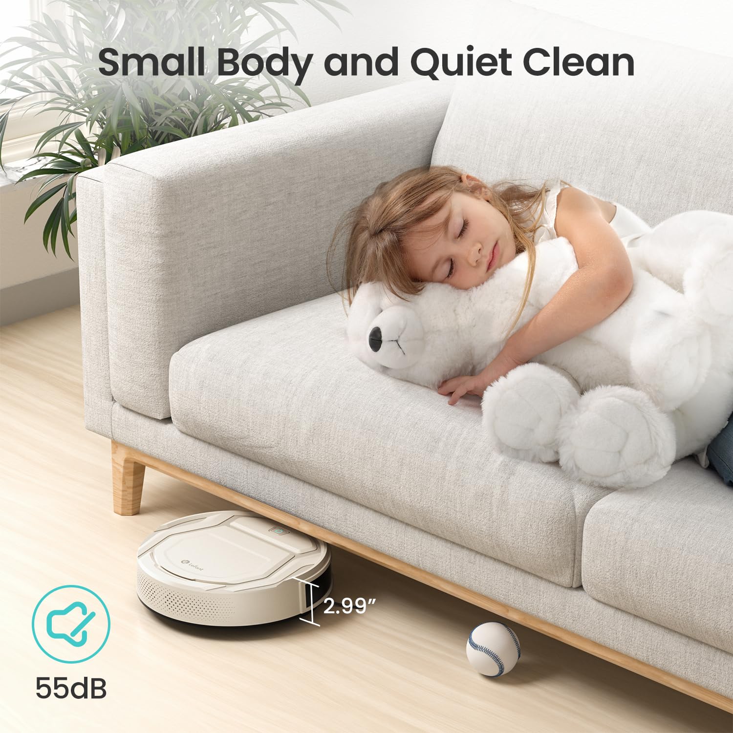 Lefant M210 Pro Robot Vacuum Cleaner - 2200Pa Strong Suction, Tangle-Free, Slim & Quiet Design, Self-Charging, Wi-Fi/APP & Alexa Compatible - Perfect for Pet Hair, Hardwood Floors, Carpets - Ideal for Home, Office, and Pet Owners