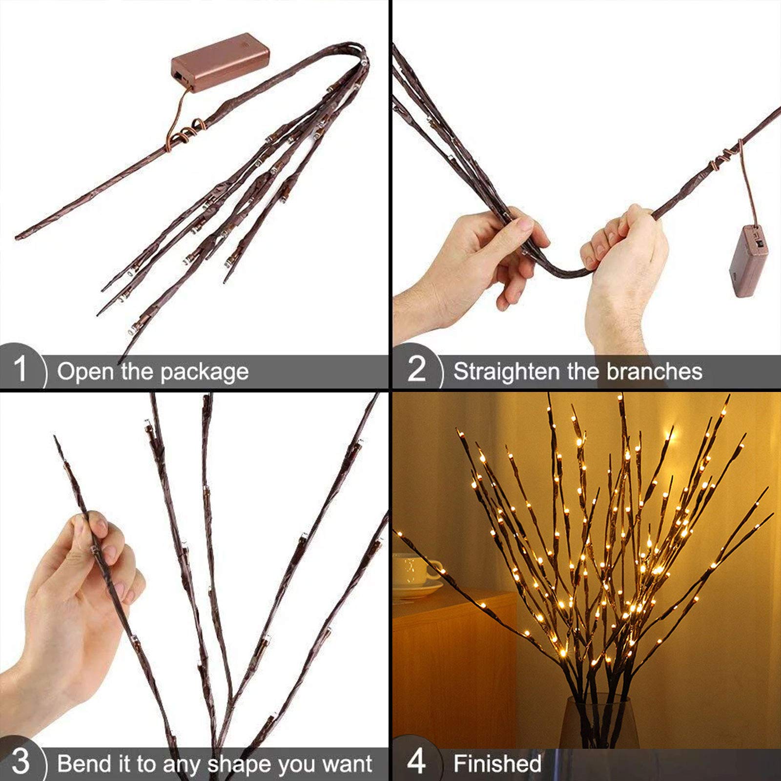 3 Pack Twig Lights 27.6