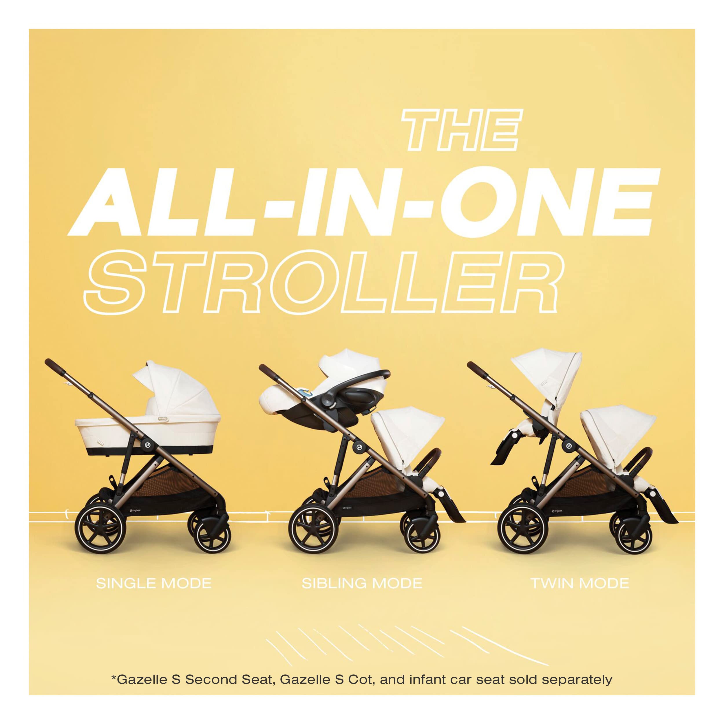 Cybex Gazelle S Second Seat Unit - Sky Blue | Expandable Stroller for Twins & Toddlers | Perfect for Travel, Shopping & Outdoor Adventures